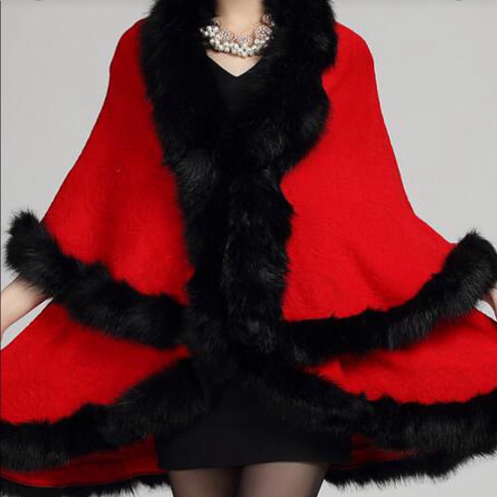 🔥NEW VINTAGE WOOL COAT-SOLID COLORED FUR TRIM 🔥